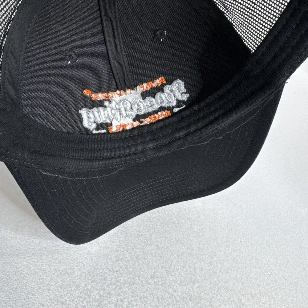 Harley Davidson‎ Snapback Canvas Hat Black Orange Logo Cap